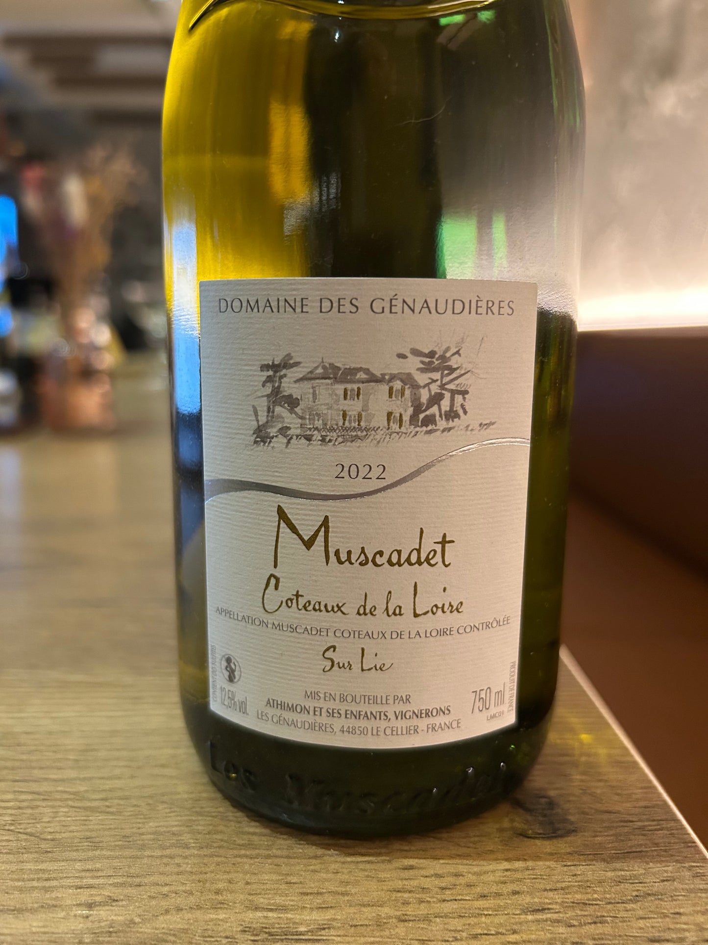 Muscadet-coteaux-de-la-Loire sur Lie, Domaine des Genaudières 2022