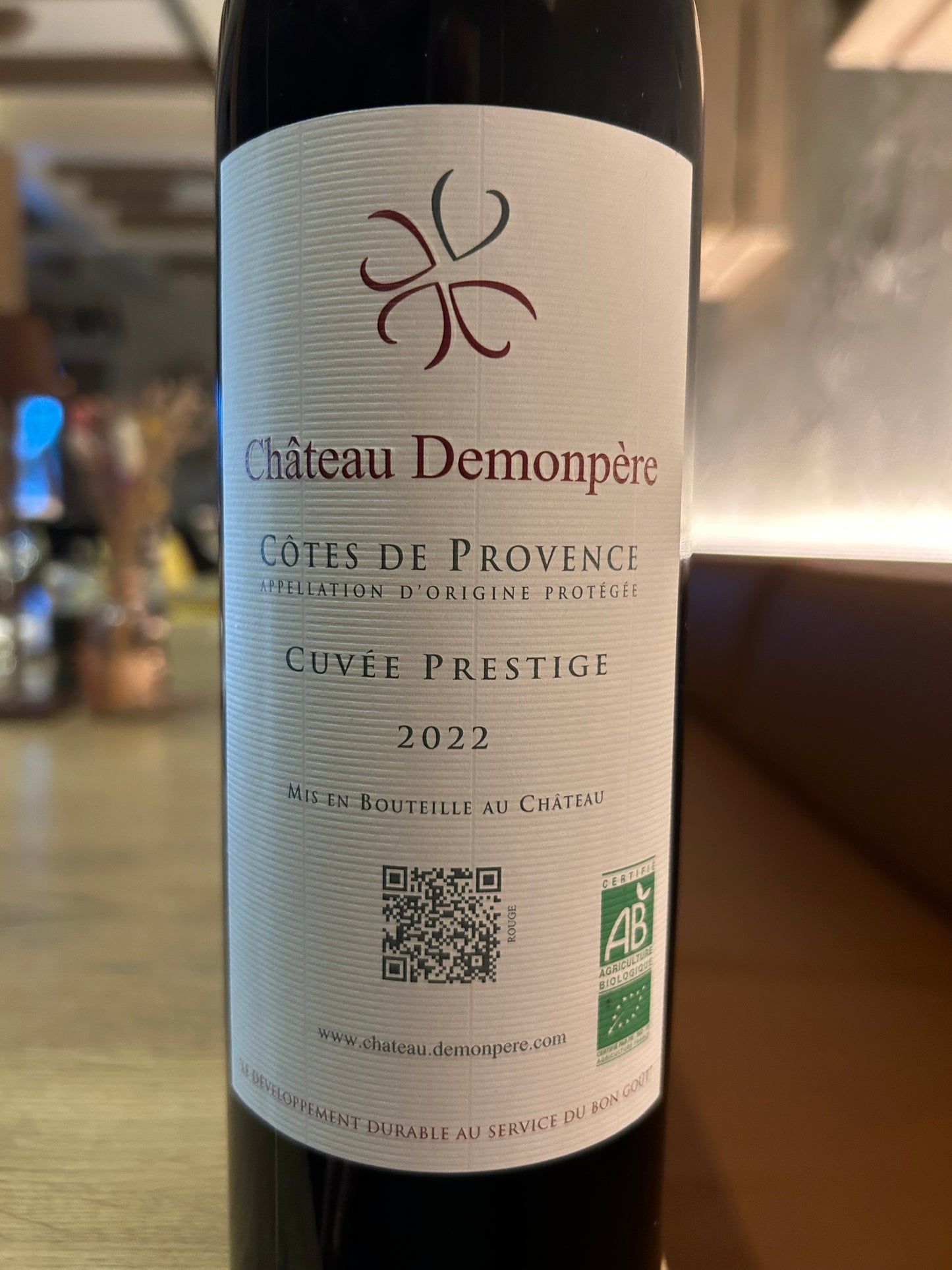 CHÂTEAU DEMONPÈRE CUVÉE PRESTIGE AOP CÔTES DE PROVENCE 2022 ROUGE bio wijn