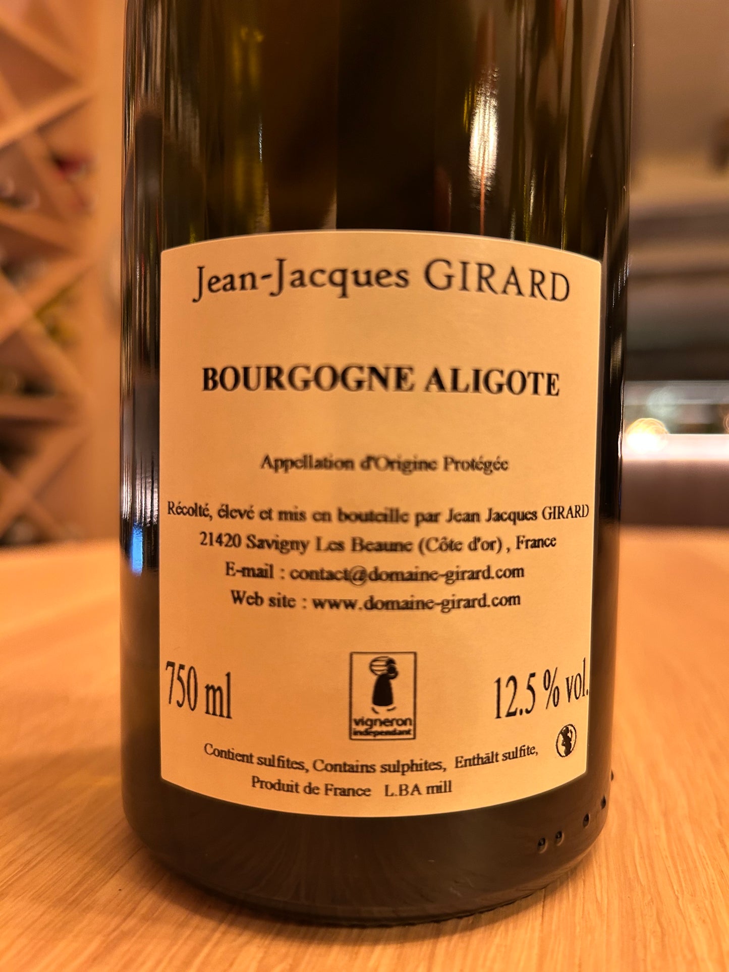 Bourgogne Aligoté 2023 Jean-Jacques Girard