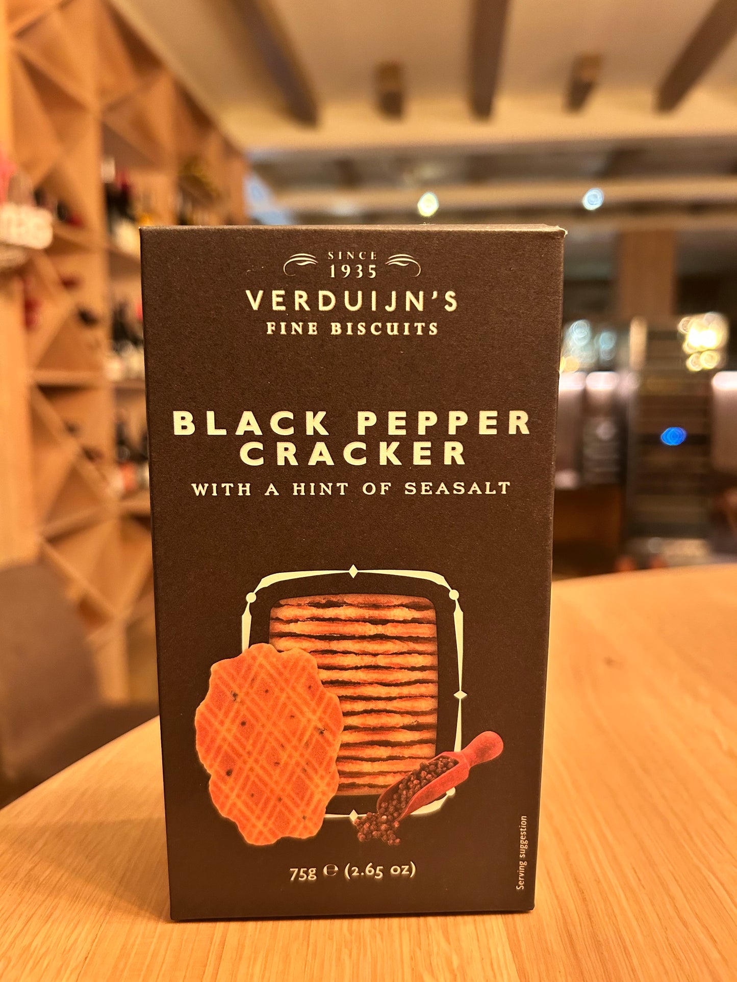 Verduijn’s Fine Biscuits crackers zwarte peper 75 gr