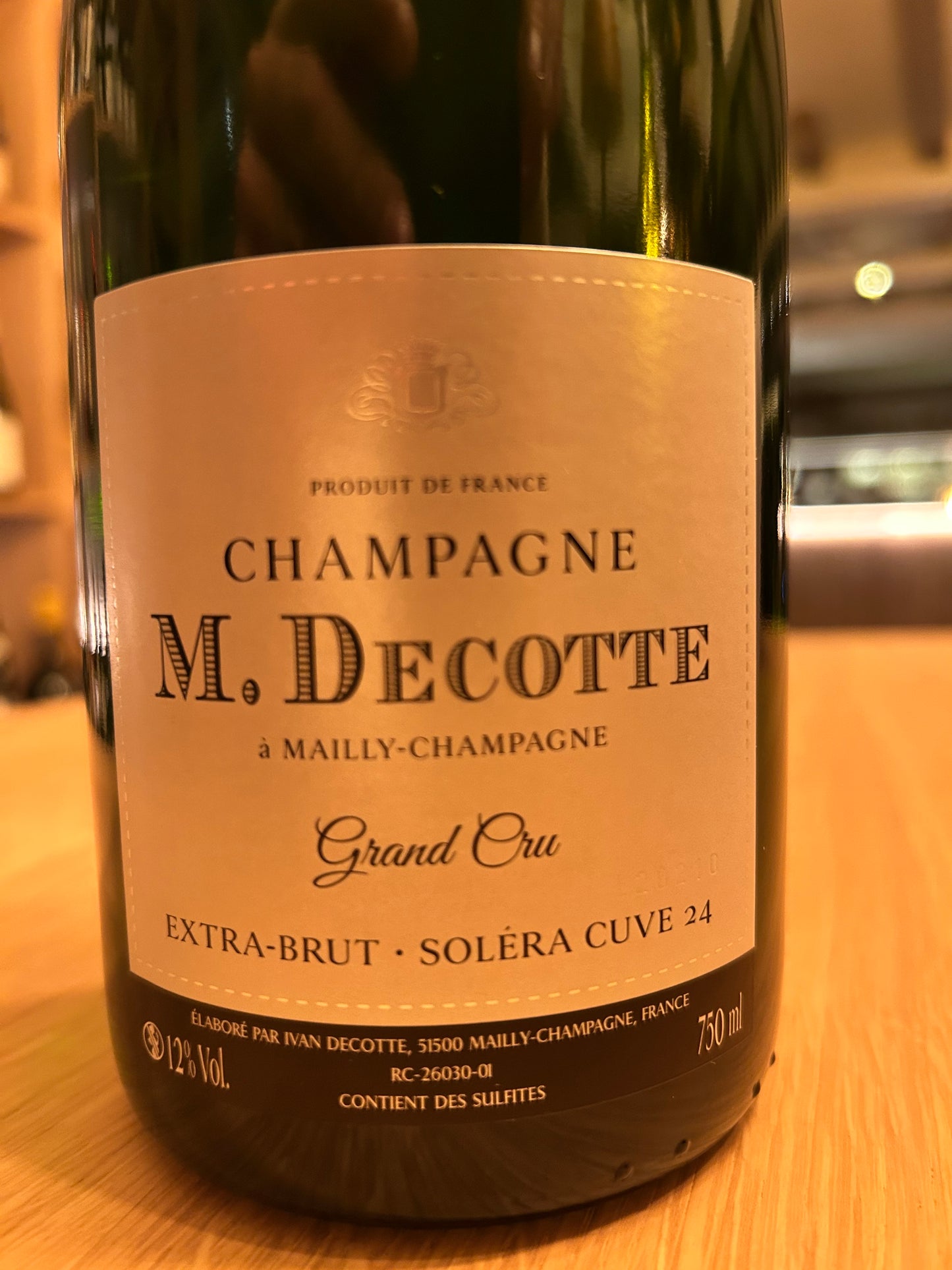 Champagne Michel Decotte Soléra Cuve 24 Grand cru Extra Brut